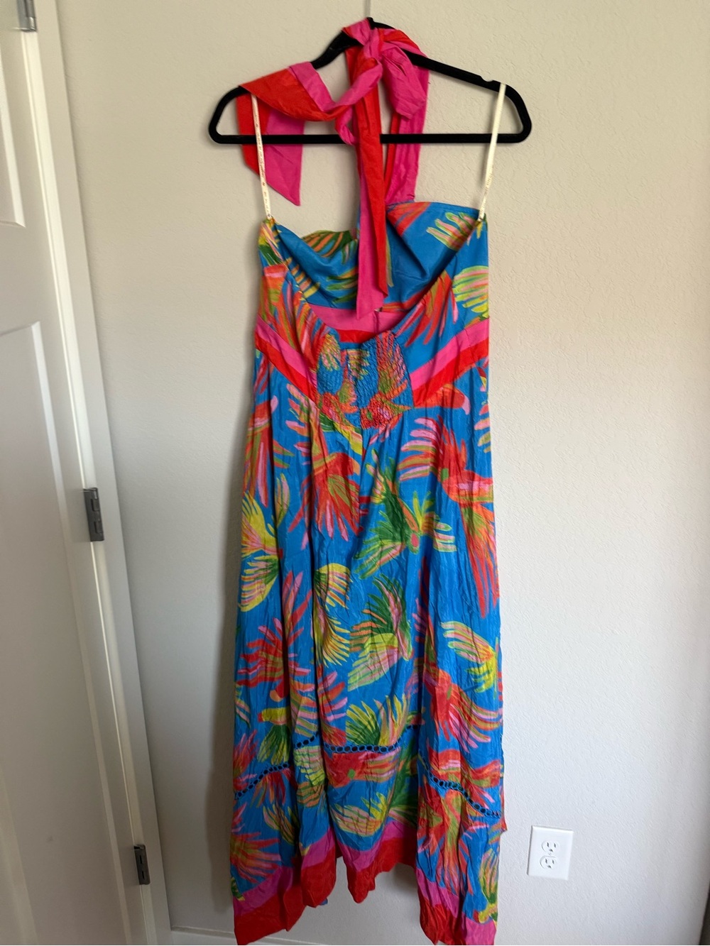 Farm Rio blue painted birds Maxi dress - Picture 7 of 7